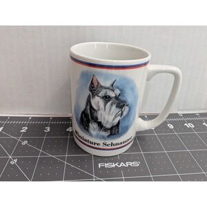 Miniature Schnauzer Portrait worded discrption on breed R Maysteed by Papel 5"‎